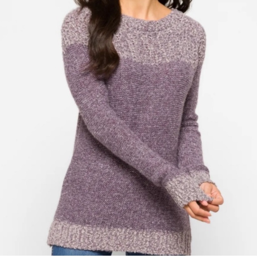 Anthropogie FATE Clairina Textured Color Block Pullover Sweater Sz Medium